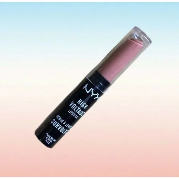 2 Pk NYX High Voltage Lipstick Creamy Shiny Neutral Peach Tan-Gerine New/Sealed - Picture 3 of 5